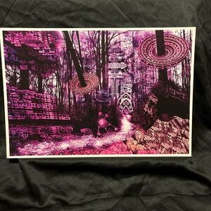 Super cool & unique abstract art print with purple and pink forest #abstractart
